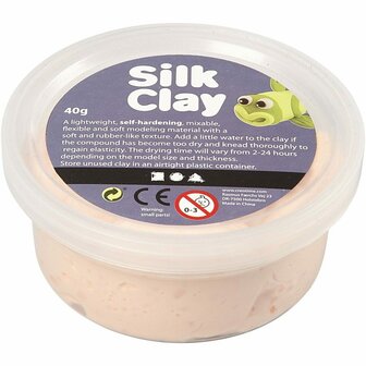 Silk Clay - Zelfhardende Klei - Licht Beige - Spelen, Kleien - 40gr - Silk Clay - 1 stuk