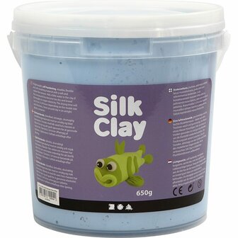 Silk Clay - Zelfhardende Klei - Neon Blauw - Spelen, Kleien - 650gr - Silk Clay - 1 stuk