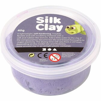 Silk Clay - Zelfhardende Klei - Paars - Spelen, Kleien - 40gr - Silk Clay - 1 stuk