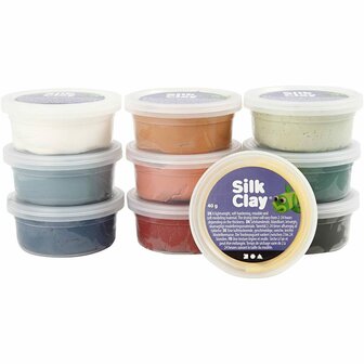 Silk Clay&reg;, pastelkleuren, 10x40 gr/ 1 doos