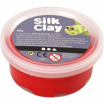 Silk Clay&reg;, rood, 40 gr/ 1 Doosje