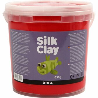 Silk Clay - Zelfhardende Klei - Rood - Spelen, Kleien - 650gr - Silk Clay - 1 stuk