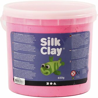 Silk Clay - Zelfhardende Klei - Roze - Spelen, Kleien - 650gr - Silk Clay - 1 stuk
