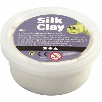 Silk Clay - Zelfhardende Klei - Wit - Spelen, Kleien - 40gr - Silk Clay - 1 stuk