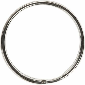 Sleutelringen - Sleutelhanger Ringen - DIY Sleutelhangers Maken - Metaalkleurig - Dia: 30 mm - 6 stuks