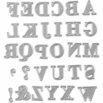Snijmal, alfabet, afm 2x1,5-2,5 cm, 1 stuk