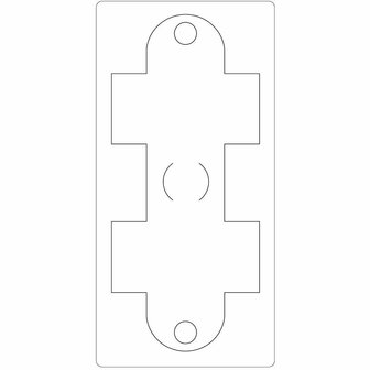 Snijmal, cadeaudoosje, afm 15,2x30,37 cm, dikte 15 mm, 1 stuk