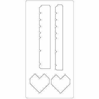 Snijmal, hartendoos, afm 15,2x30,37 cm, dikte 15 mm, 1 stuk