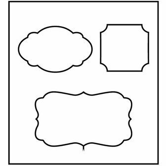 Snijmal, label, afm 14x15,25 cm, dikte 15 mm, 1 stuk