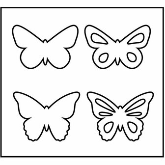 Snijmal, vlinder, afm 14x15,25 cm, dikte 15 mm, 1 stuk