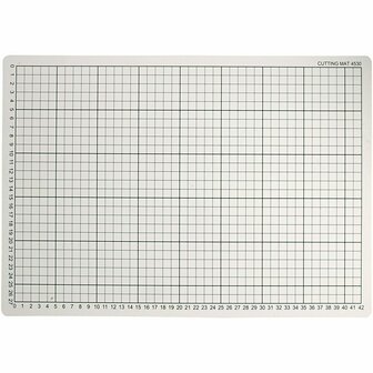 Zelfherstellende snijmat van rubber met geleidelijnen - Slijtvaste snijplaat voor precisiewerk - Formaat 30x45 cm, dikte 3 mm