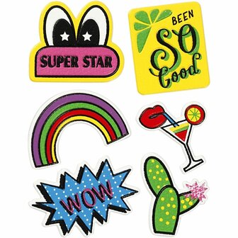 Soft Stickers - Super Star - Herbruikbare Zelfklevende Foam Stickers - Decoratie Voor Notitieboeken, Kaarten &amp; Scrapbooking - Ideaal Voor Creatieve DIY Projecten - 12,2x17,75 cm