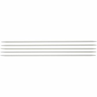 Sokken Breinaalden - Breinaalden Voor Sokken Breien - Breigerei &amp; Breimateriaal - DIY Handwerk - Hoge Kwaliteit RVS Naalden - Comfort Grip - Grijs - Nr. 3 - Lengte 20 cm - 1 Paar