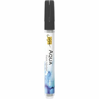 Aqua Paint Marker - SOLO GOYA Verfmarker - Zwarte Marker - Watervaste Verfmarker - Aquarelmarker  Watervaste Marker  Acrylic Marker  Aquarel Stift  Aquarelverf Marker  Schilderstift  Zwart
