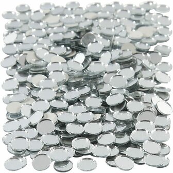 Spiegel mozaiek tegels, ronde, d 10 mm, dikte 2 mm, 500 stuk