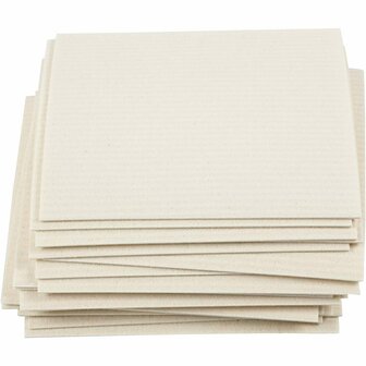 Sponsdoek Off-White - Milieuvriendelijk Keukendoek - Biologisch Afbreekbaar Zonder Microplastics - Duurzaam &amp; Herbruikbaar - Geschikt Voor Textielverf &amp; Stiften - 17x19,5 cm - Set Van 20 Stuks