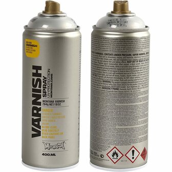 Vernis - Acrylvernis - Beschermende Lak - Topcoat - Finishlaag - Beschermlaag - Laklaag - Glossy Spray - 400 ml - Voor Canvas &amp; Kunstschilders