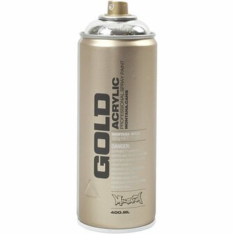 Spuitbusverf - Zilver - Professionele Montana GOLD Spuitverf - 400ml - Diverse Oppervlakken - Hoge Pigmentatie - Kleurvaste Kunstenaarskwaliteit - Zijdeachtige Afwerking