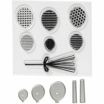 Stempels en Snijmallen - Ballon Thema - Scrapbooking Decoratie - DIY Knutselmallen - Kaarten Maken Gereedschap - Feestelijke Ballonnen - Afmetingen 3-7,5 cm - 1 Doos
