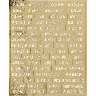 Stickers Goud - Decoratie-Stickers - DIY &amp; Knutselen - 10x11,5 cm - 4 Stuks