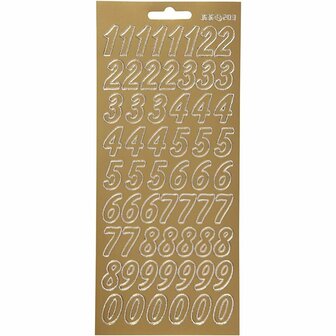 Stickers Goud - Duiven Stickers - Zelfklevende Gouden Stickervellen - Folie Stickers Met Vogels - DIY Knutselen &amp; Versiering - Kaarten Maken - Creatieve Projecten - 10x23 cm
