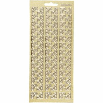 Stickers - goud - hoeken - 10x23 cm