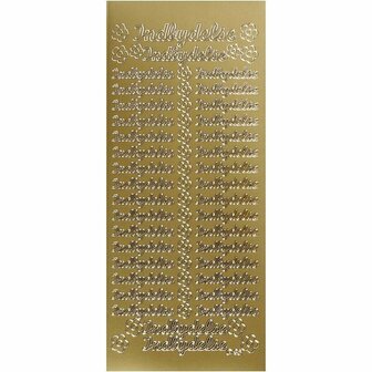 Stickers Goud - Gouden Randen Stickers - Zelfklevende Foliestickers - Decoratie Voor Kaarten Maken - DIY Scrapbooking - 10x23 cm