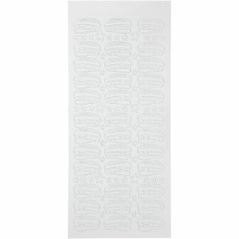 Stickers Wit - Student&#039;s Cap Stickers - Zelfklevende Stickervellen Voor Diploma &amp; Afstuderen - DIY Decoratie Voor Scrapbooking &amp; Feesten - 10x23 cm