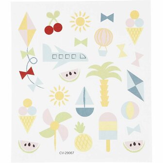 Stickers Zomervakantie - Zelfklevende Plakstickers - DIY Creatieve Versiering &amp; Scrapbooking - 15x16,5 cm