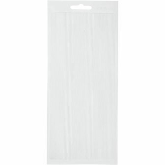 Stickers Wit Randen - Stickervel Met Decoratieve Randen - Zelfklevende Plakstickers Voor Feestelijke Kaarten &amp; DIY Projecten - 10x23 cm - 1 Vel