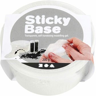 Sticky Base Boetseergel - Zelfhardende Transparante Gel - Voor DIY Kralen, Miniaturen &amp; Decoratie - Plakt Op Absorberende Oppervlakken - 200gr - Ideaal Voor Hobby &amp; Knutselen