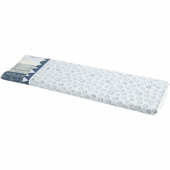 Katoen Stof - Stof met Motieven - Blauwe Stof - Oeko-Tex Gecertificeerde Stof - 145 cm Breed - 140 g/m&sup2; - 10 m
