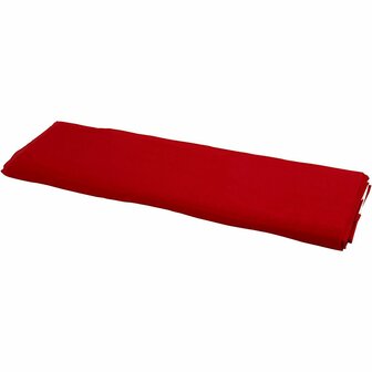 Stof, rood, B: 145 cm, 140 gr, 10 m/ 1 rol