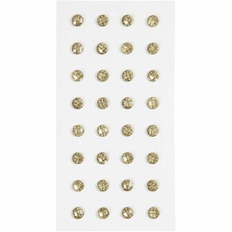 Strasstenen - Home deco - Kunststof - Goud - 0,08cm - Happy Moments - 32 Stuks