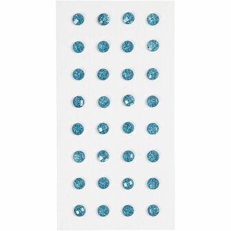 Strasstenen - Home deco - Kunststof - Lichtblauw - 0,08cm - Happy Moments - 32 Stuks