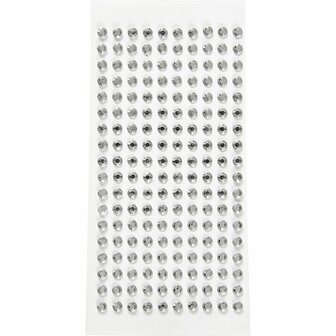 Ronde Strasstenen Zilver - Zelfklevende Strasstenen - DIY Zilveren Strasstenen voor Decoratie - Kleine Ronde Strasstenen Set - Diameter 5 mm - 144 Stuks