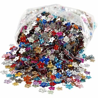 Strasstenen - Gekleurde Facet Geslepen Strasstenen - 6+10+12 mm - 2520 Stuks - DIY Sieraden