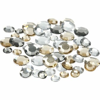 Strasstenen - Gouden Glans - Vierkante Facet Strasstenen - DIY Strass Voor Decoratie - Diverse Maten - 6+9+12 mm - 360 Stuks