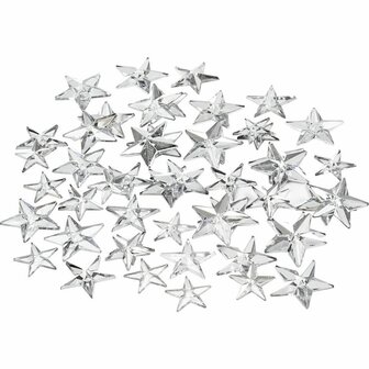 Strasstenen Sterren Zilver - Zilveren Strass - Stervormige Decoratie - Sieraden Maken - Knutselen Met Strass  Zilveren Sterren 11x12x16mm  360 Stuks