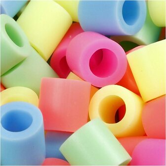 Strijkkralen - Fotokralen - Pastel Kleuren - Kralen Voor Onderplaten En Sieraden - 10x10mm - Gatgrootte 5,5mm - Jumbo - NABBI - 1000 stuks