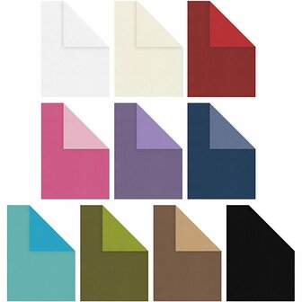 Structuurkarton - Diverse Kleuren - A4 - 21x29,7cm - 250 gr - 30x10 vellen