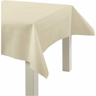 Tafelkleed gemaakt van namaaktextiel, cr&egrave;me, B: 125 cm, 70 gr, 10 m/ 1 rol