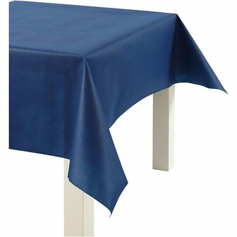 Tafelkleed gemaakt van namaaktextiel, donkerblauw, B: 125 cm, 70 gr, 10 m/ 1 rol