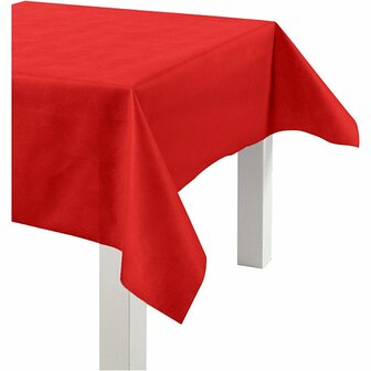 Tafelkleed gemaakt van namaaktextiel, rood, B: 125 cm, 70 gr, 10 m/ 1 rol