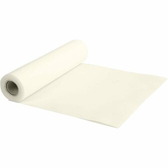 Tafelloper van imitatiestof, cr&egrave;me, B: 35 cm, 70 gr, 10 m/ 1 rol