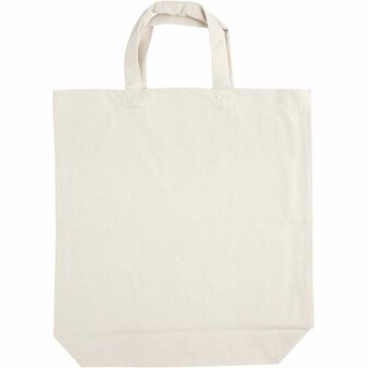 Tas met bodemvouw, licht naturel, afm 39x44x10 cm, 310 gr, 1 stuk