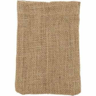 Jute Tas - Natuurlijke Stoffen Zakjes - Duurzaam &amp; Herbruikbaar - Perfect voor Cadeautjes, Bruiloften &amp; DIY Creatieve Projecten - 10x15 cm - 275g - 4 Stuks