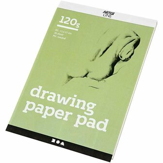 Tekenblok - Wit Schetsblok - A5 Formaat - Voor Tekenen en Schetsen - 120 Gram Papier - 30 Vellen - Perfect voor Kunstenaars