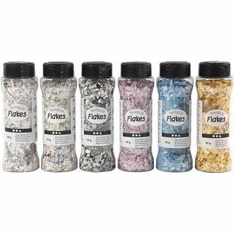 Terrazzo Vlokken - Decoratieve Steensnippers - Diverse Kleuren - Voor Knutsel- en Kunstprojecten - Set van 6x90 Gram