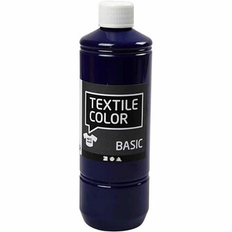 Textielverf - Kledingverf - Briljant Blauw - Basic - Textile Color - Creotime - 500 ml